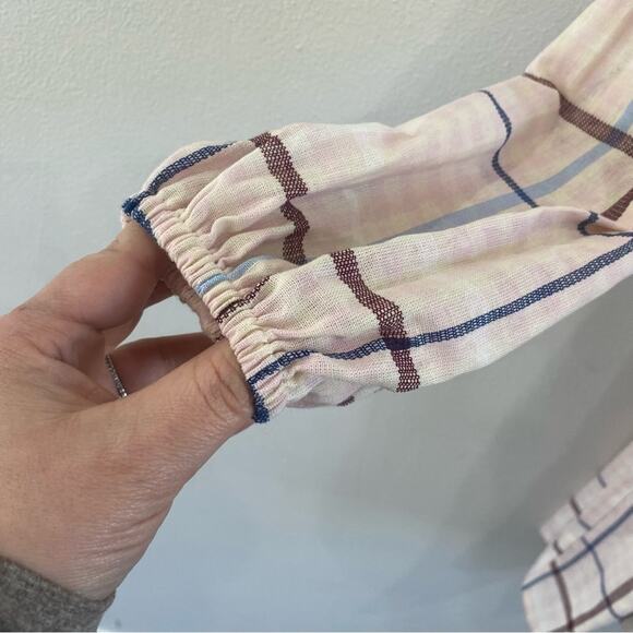 Park & Fifth "Thompson" Mini Baby Doll Dress Striped in Linen Blend Size Large - Picture 4 of 13